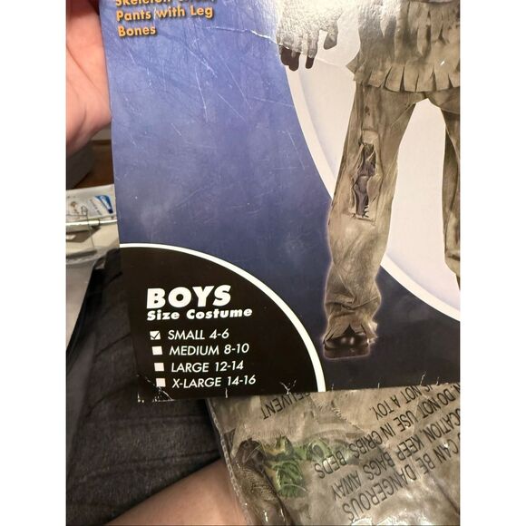Spirit Halloween Zombie Skeleton Costume Boys sz 4-6 EUC - Picture 2 of 4